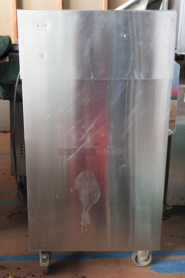 AMAZING! Crown Verity CV-PHS-4C Space Saver Single Bowl Cold Water Portable Hand Sink Cart. Includes: Electric Pump (120V), Hands Free Pump Saver Foot Pedal, Power Outlet, Soap Dispenser Holder and Paper Towel Dispenser. Allows For Hook-Up To City Water. On Commercial Casters. Keys Not Included. 25x24-1/4x47-3/4 

Condition is 9/10 - Lighting Makes It Difficult To Photograph - Image 11 of 12