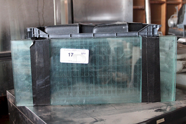 NICE! Glass Panes For Sneeze Guard/Section Divider. (5) 23-1/2x9-1/2 Glass Panes. 5x Your Bid - Image 1 of 1