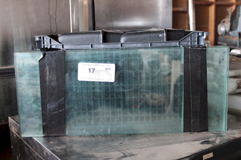 NICE! Glass Panes For Sneeze Guard/Section Divider. (5) 23-1/2x9-1/2 Glass Panes. 5x Your Bid