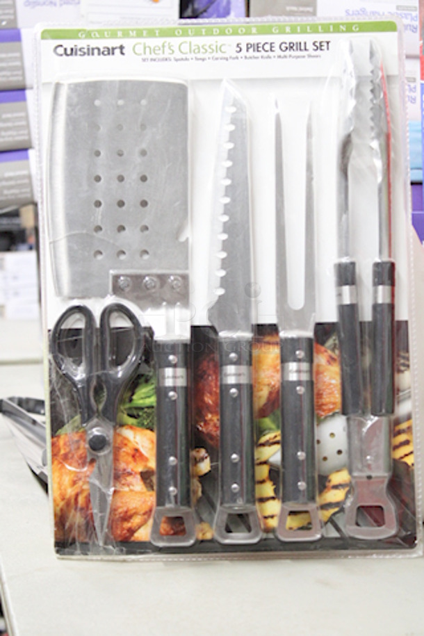 Cuisinart® Chef's Classic™ 5 Piece Grill Set - Includes Spatula, Tongs, Fork, Knife, and Multi-Purpose Shears - Image 2 of 8