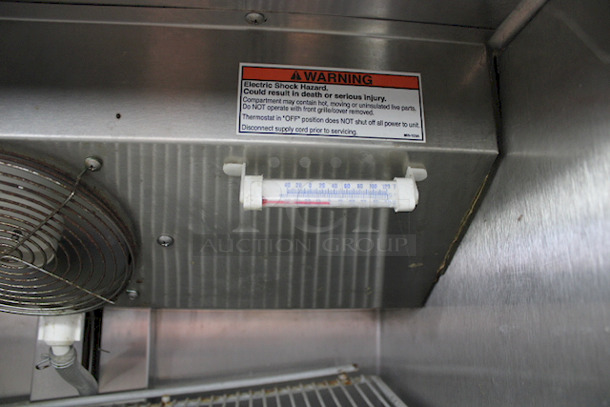 Beverage-Air RI18HC-HGS-26 One Section Glass and Solid Half Door Reach-In Refrigerator - 18 cu. ft. Tested, In Perfect Working Order. Refrigerator Was Ran For An Hour. Quickly Got To & Held Temperature. See Photos.  - Image 6 of 8