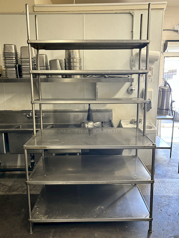 NICE! Stainless Steel Prep/Work Table With (3) Shelves Above and (2) Below. 48x24x68 - Image 1 of 5