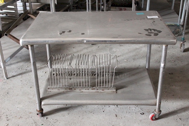 PERFECT! Mobile Equipment Stand and/or Catering/Kitchen/Banquet Cart, With Undershelf  and Pan Holder. 53x29x33