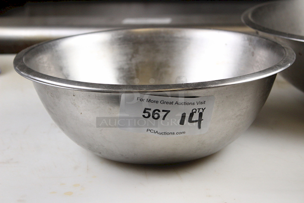 SCORE! 12 Various Sized Stainless Steel Mixing Bowls. 12x Your Bid - Image 8 of 8