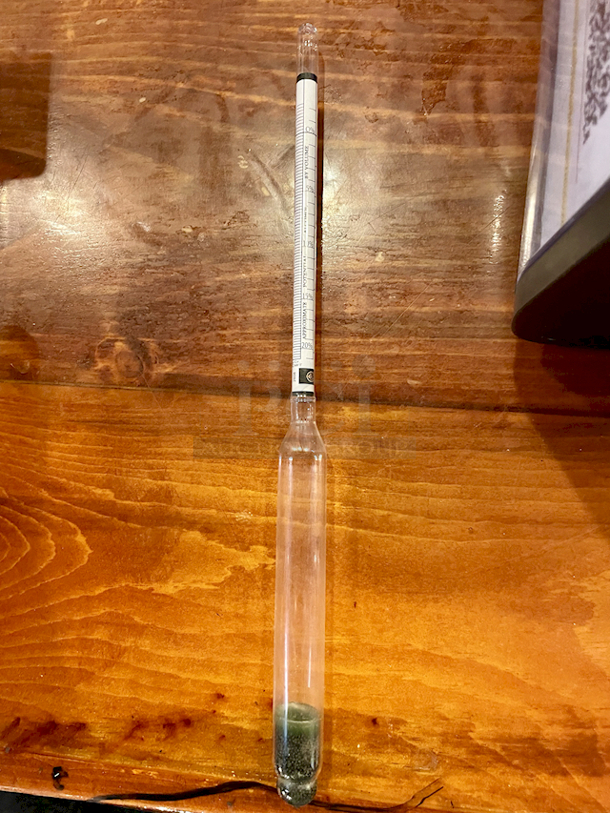 3-Piece (1) Triple Scale Hydrometer For Reading: Gravity, Potential Alcohol & Brix + Beaker and (2) Floating Glass Thermometers - Image 3 of 5