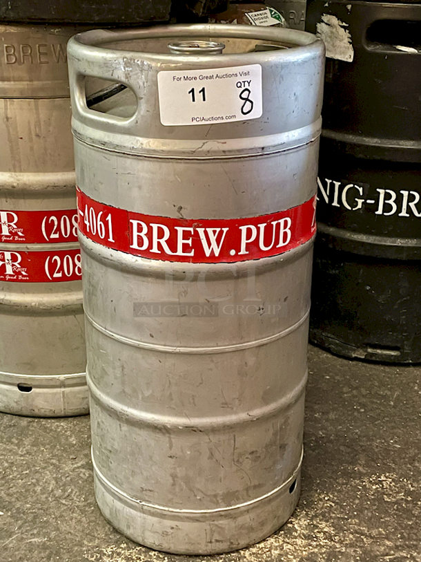 SWEET! Lot of 20 Stainless Steel 1/6 Barrels. 8x Your Bid. - Image 1 of 1