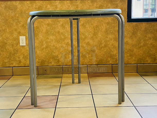 NICE! Round Outdoor 4 Seat Tables With Cut Out For Umbrella. 

30x30 - Image 2 of 3
