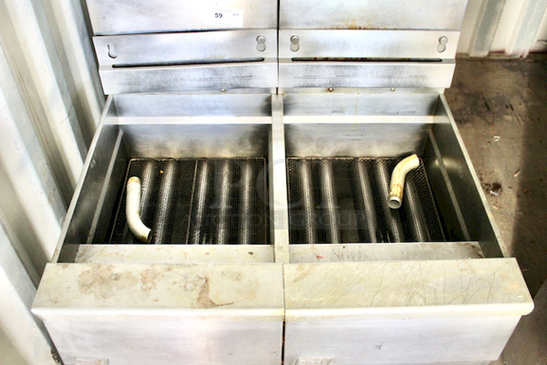 OUTSTANDING! 2 Pitco® SG18-S Natural Gas 75 lb. Stainless Steel Floor Fryers On Commercial Casters, 39x34x45. 2x Your Bid.  - Image 3 of 6
