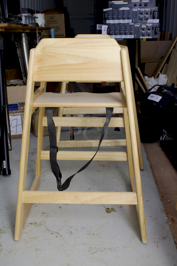 BEAUTIFUL! (3) Wooden Highchairs and (1) Wooden Booster Seat. 4x Your Bid - Image 5 of 11