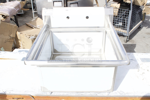 BRAND NEW SCRATCH & DENT! Regency 16-Gauge Stainless Steel One Compartment Floor Mop Sink - 24" x 24" x 12" Bowl - Image 5 of 5