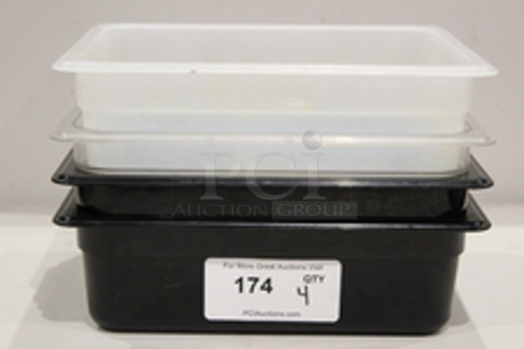 NICE! Cambro ½ Pans, 4” & 6" Deep.
12-3/4x10-3/8x4
4x Your Bid
