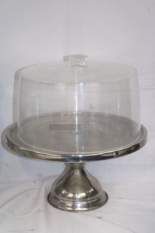 BEAUTIFUL! Cake And Champaign Set. (3) Cake Dishes With (1) Glass Lid, (1) Plastic Lid, (3) Ice Buckets For Chilling Champaign Or Other Drinks. 4x Your Bid.  - Image 5 of 7