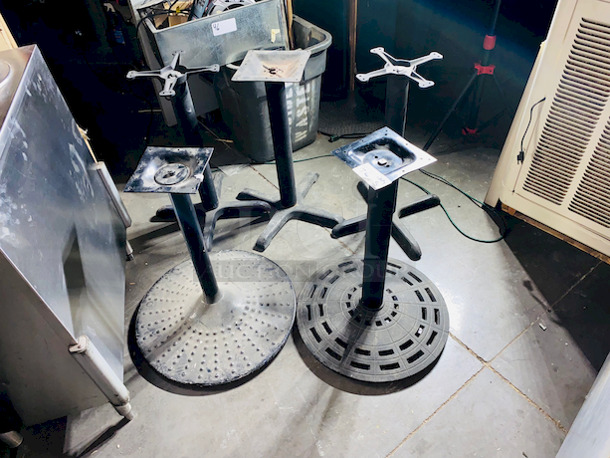 GIGANTIC LOT! (8) Table Bases With Round and Cross Bases. - Image 3 of 8