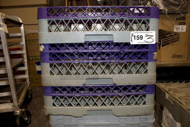AWESOME! (3) Noble Products 274RK251 25-Compartment Gray Full-Size Glass Rack with 1 Blue Extender - Image 2 of 3