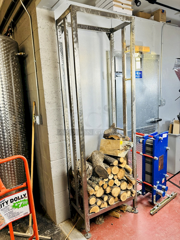 PIZZA! Stainless Steel Wood Holder For Wood Fired Pizza Oven - Image 3 of 7