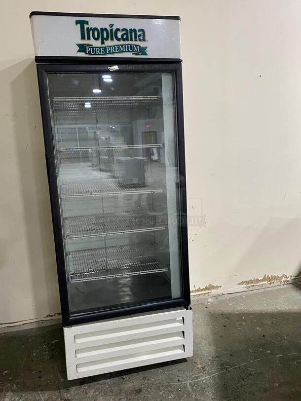Everest Single Glass Door Merchandiser Refrigerator

