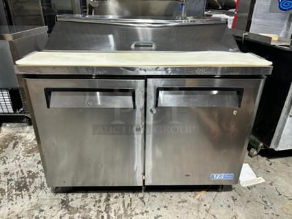 Turbo Air MST-48-N M3 Series 48" 2 Door Stainless Steel Refrigerated Sandwich Prep Table