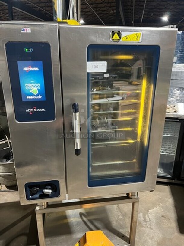 Nice! Alto Shaam Commercial Electric Powered Combitherm Convection Oven! With Underneath Storage Space! All Stainless Steel! On Legs! Working When Removed!  Model: CTP1010E SN: 1631730000 208/240V 60HZ 3 Phase - Image 1 of 10