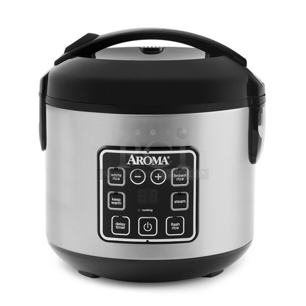 BRAND NEW IN BOX! Aroma ARC-914SBD Commercial Stainless Steel Countertop 2-8 Cup Rice Cooker. Stock Picture Used For Gallery Picture.  - Image 1 of 5