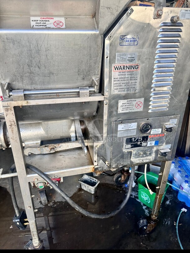Hollymatic 175 Commercial Heavy Duty 175 Mixer Meat Grinder 5 HP 220 Volt 3 Phase Tested and Working! - Image 3 of 11