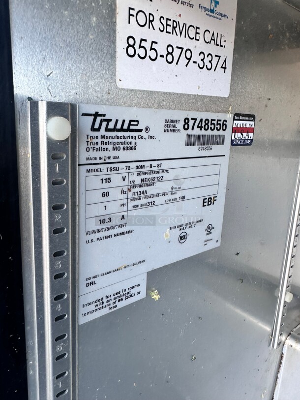 Late Model True TSSU-72 72inch Mega Top Sandwich/Salad Prep Table w/ Refrigerated Base, 115v Working - Image 5 of 5
