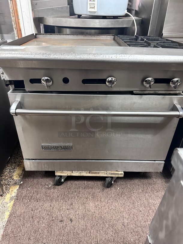 Certified Working American Range ARGF-24G-2B 36 inch 2 Burner Gas Range w/ 24 inch Griddle & Standard Oven, Natural Gas NSF - Image 4 of 6