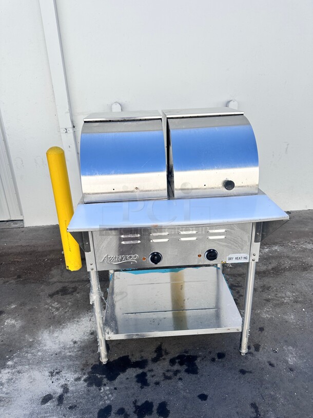 Late Model Used Avantco STE-2S Two Pan Open Well Electric Steam Table with Undershelf - 120V, 1000W Working - Image 6 of 7