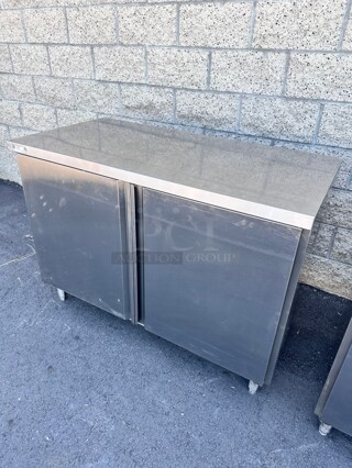 Excellent Condition Atlanta Culinary  48 Inch Wide 24 Inch Deep  Stainless Steel  Cabinet NSF