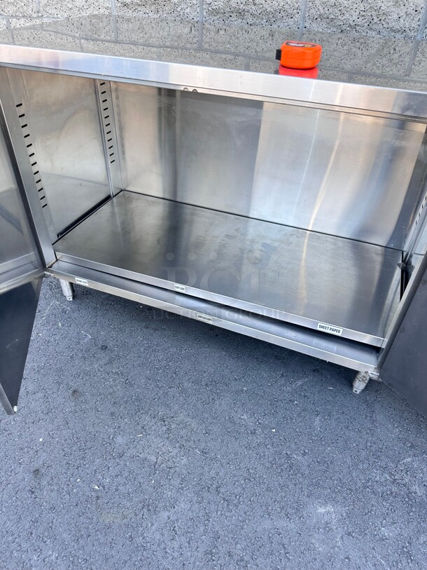 Excellent Condition Atlanta Culinary  48 Inch Wide 24 Inch Deep  Stainless Steel  Cabinet NSF - Image 2 of 7