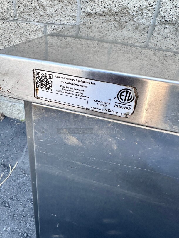 Excellent Condition Atlanta Culinary  48 Inch Wide 24 Inch Deep  Stainless Steel  Cabinet NSF - Image 5 of 7