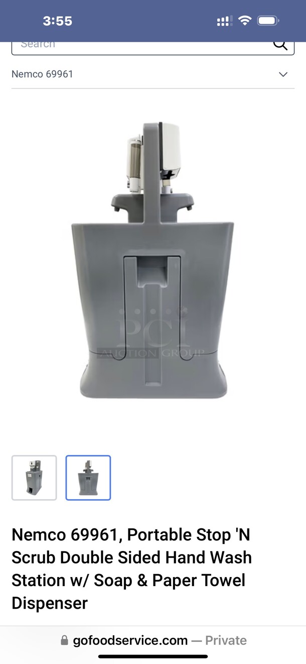 New In Box Nemco 69961 Stop N Scrub Portable Handwashing & Sanitizing Station 30 Gallon NSF - Image 9 of 9