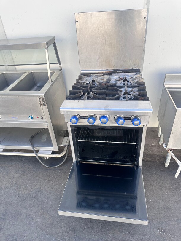 Imperial 24" 4 Burner With Oven Gas Stove Working - Image 2 of 7