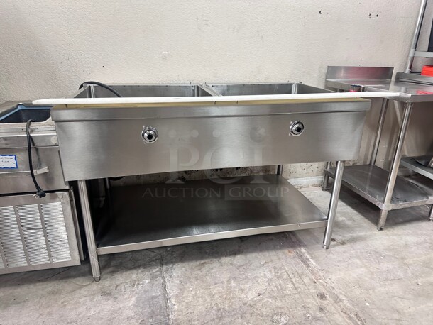 Commercial Heavy Duty Eclectic Steam Table 220 Volt 1 Phase Tested and Working - Image 6 of 9