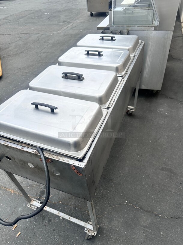 Commercial 54 inch Hot Food Table w/ (4) Wells & Cutting Board, Natural Gas  - Image 6 of 6