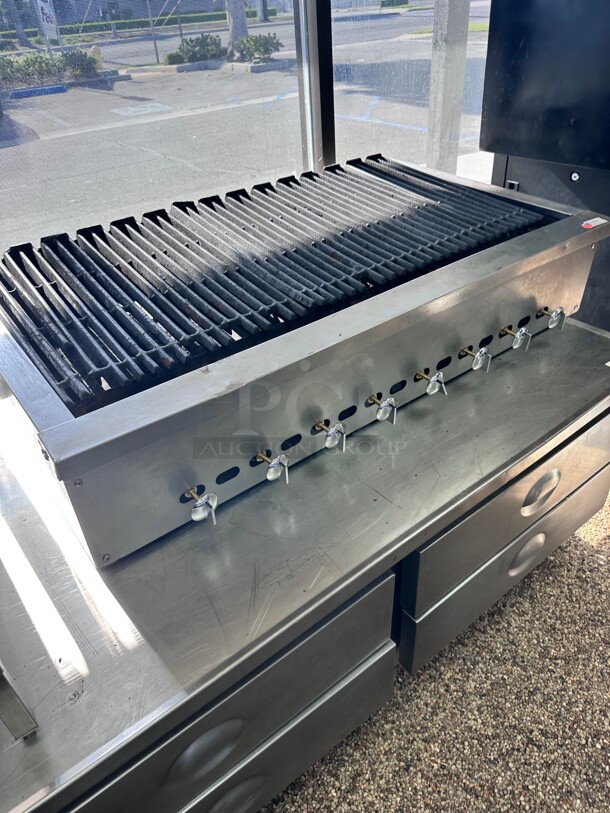 Certified Working American Range ADJ-48 48 inch Countertop Adjustable Radiant Top Gas Charbroiler NSF - Image 1 of 9