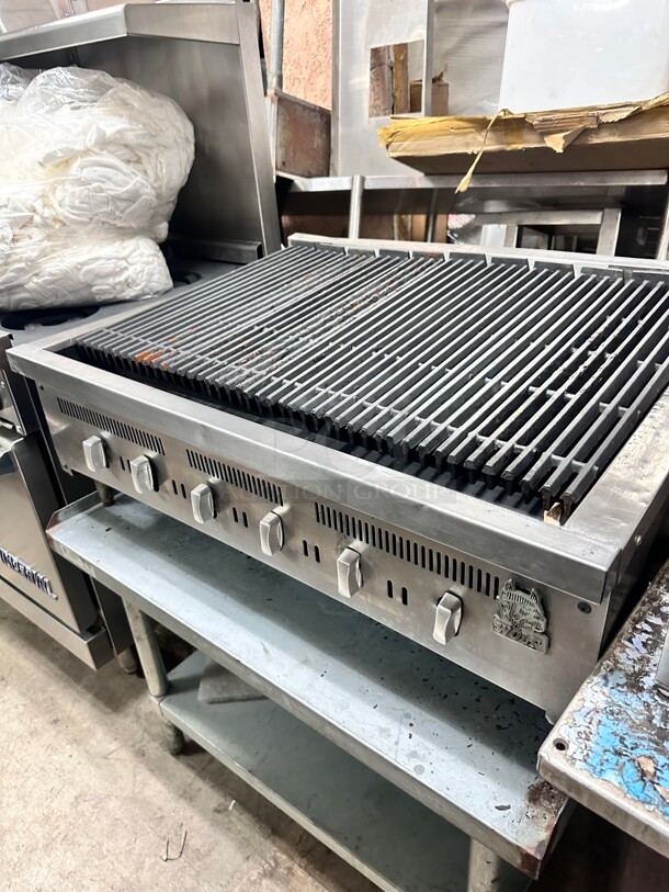 Fully Refurbished Wolf 36" Gas Char Broiler Tested and Working With Stand  - Image 1 of 5