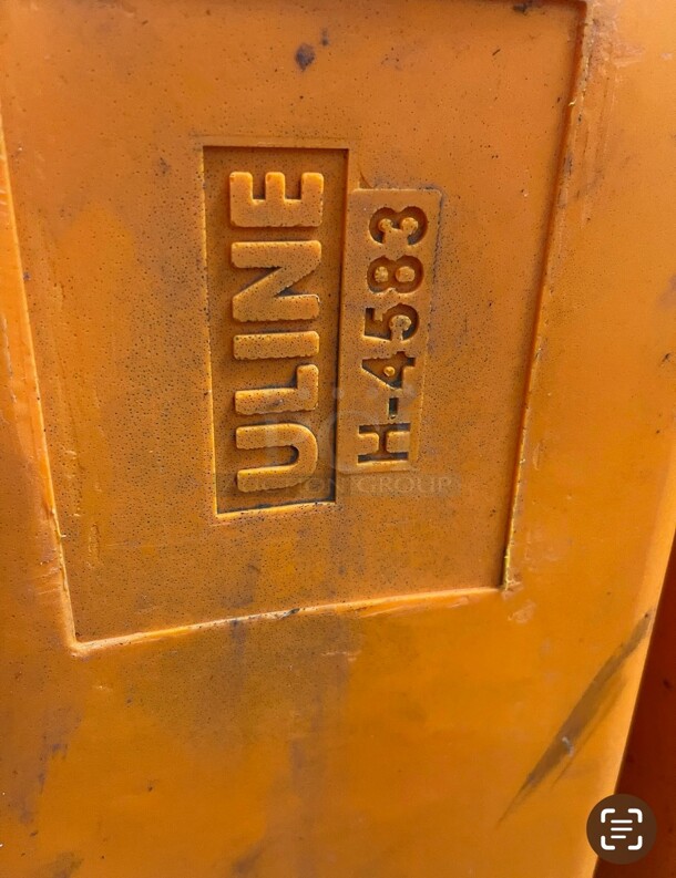 Uline Commercial Traffic Barrier - 60 x 16 x 24 Inch NSF Orange Color Great For Parking Control - Image 6 of 6