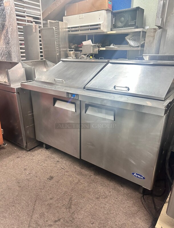 Atosa MSF8307GR 60" Double Door Sandwich/Salad Mega Top Prep Table 115 Volt Working - Image 2 of 11
