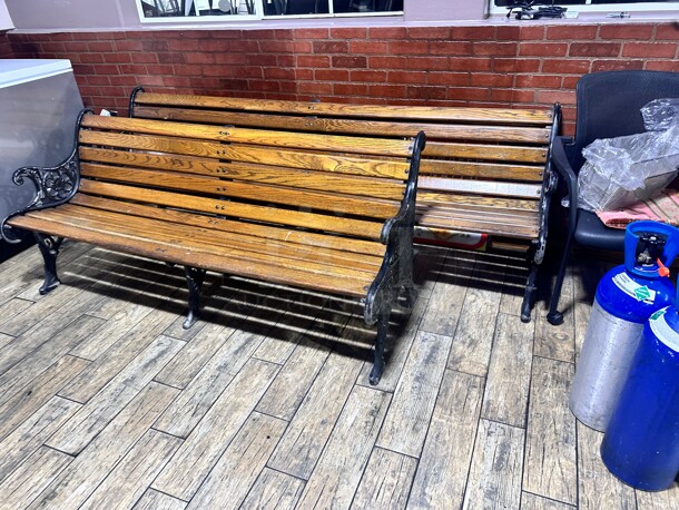 Commercial Wood and Metal Benches 
7 feet
5 feet - Image 3 of 7