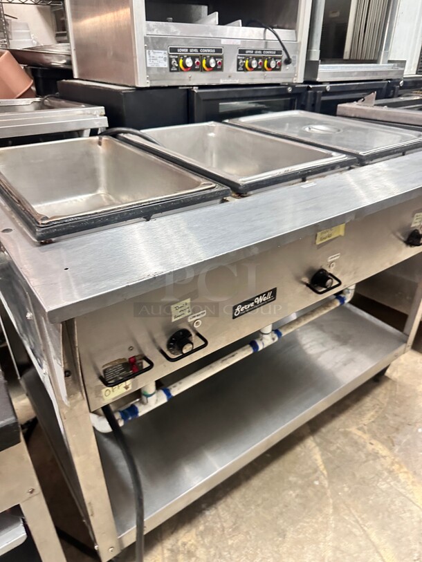 Serve Well EST-3WS Three Pan Sealed Well Electric Steam Table 120V, 1500W Tested and Working - Image 2 of 8
