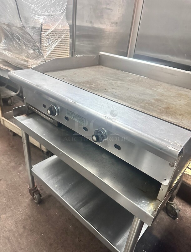 Nice American Range ARMG-36 36 inch Gas Griddle - Manual, 3/4 inch Steel Plate, Natural Gas Working
