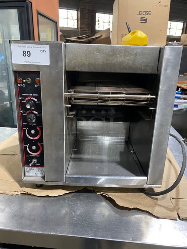 APW Wyott Commercial Countertop Conveyor Toaster Oven! All Stainless Steel! Model: BT15 SN: 9905D07368 208V 60HZ 1 Phase