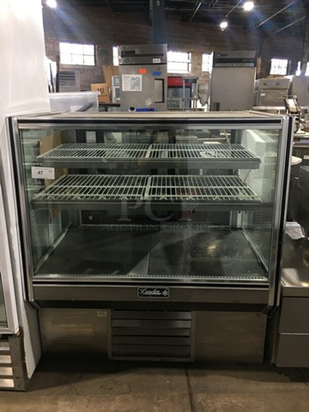 2011 Leader Commercial Refrigerated Deli/ Bakery Display Case Merchandiser! With Straight Front Glass! With Rear Access Doors! Stainless Steel Outline! Model: HBK48SC SN: PU08S0804A 115V 60HZ 1 Phase - Image 1 of 8