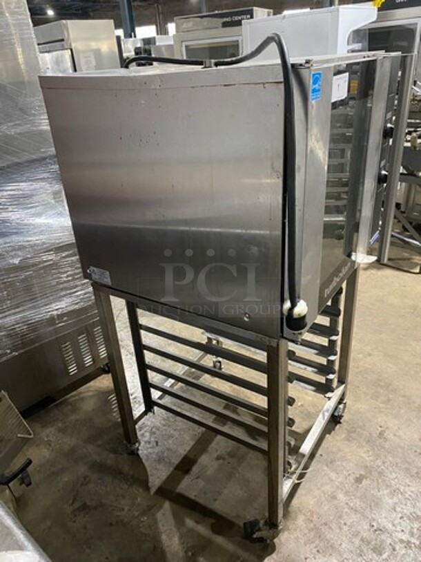 Turbo Fan Commercial Electric Powered Convection Oven! With View Through Door! With Pan Rack Underneath! All Stainless Steel! On Casters! Model: E32D5 SN: 755796 208V - Image 2 of 9