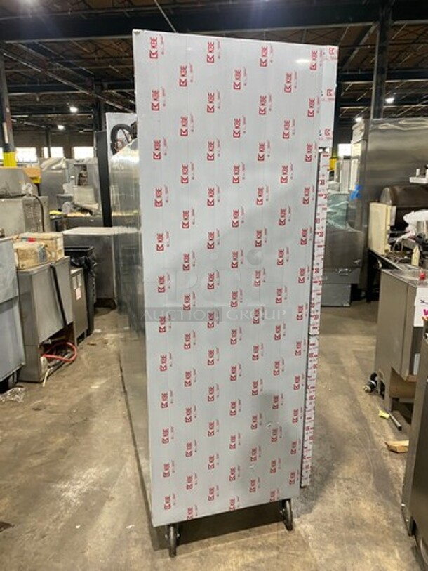 WOW! BRAND NEW! OUT OF THE BOX! LATE MODEL! 2021 Stainless Steel Commercial 6 Half Door Reach In Cooler! On Casters! Model: WG16L 110V - Image 3 of 10