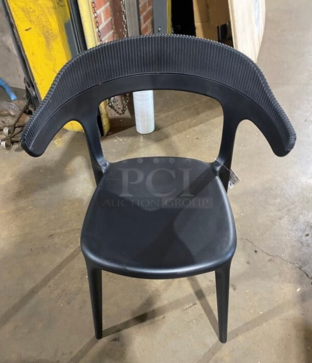 NEW Indoor/Outdoor Papatya Luna Stripe Black Armchair! 4x Your Bid! - Image 3 of 6