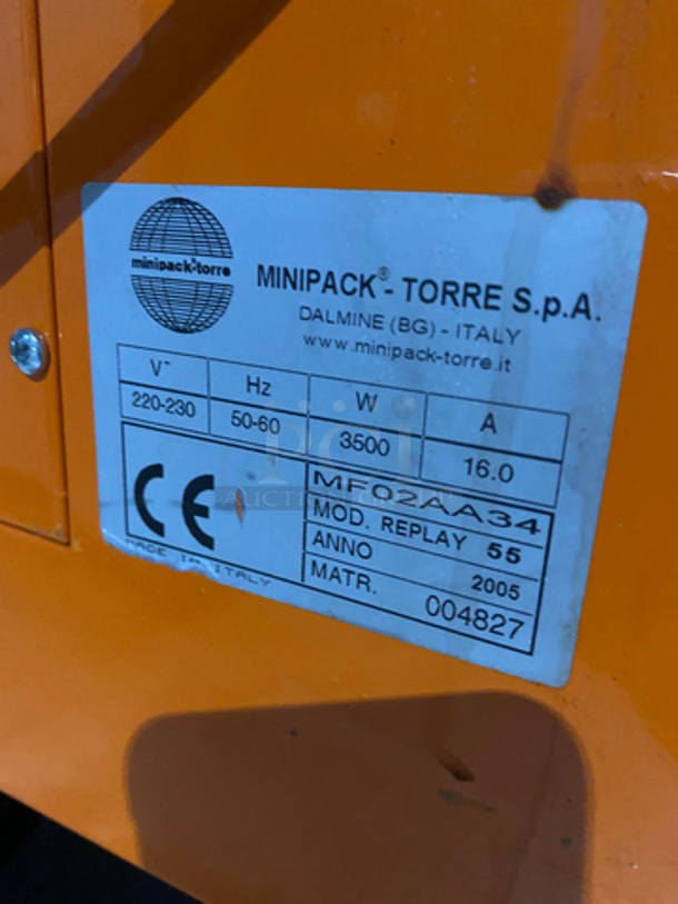 2005 Minipack-Torre One Step Shrink Wrap Machine! On Casters! Model: REPLAY55 220/230V 60HZ 1 Phase - Image 5 of 10