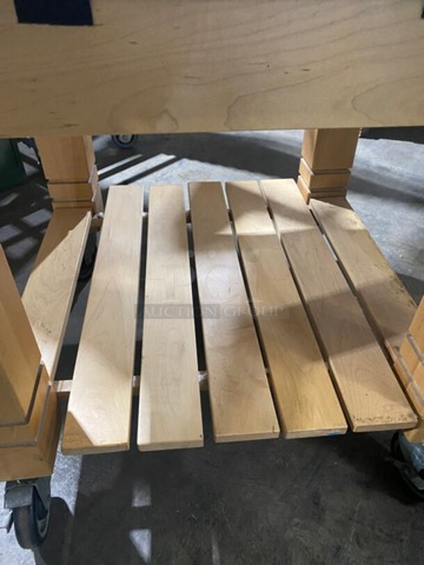 Boos Block Commercial Butcher Block Table! With Storage Space Underneath! On Casters! - Image 5 of 9
