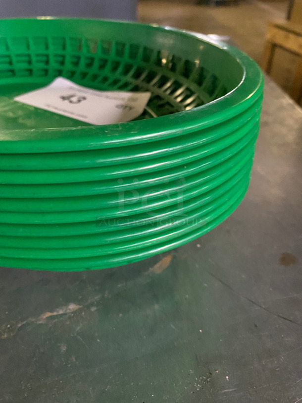 ALL ONE MONEY! Green Poly Oval Fast Food Serving Baskets! - Image 2 of 5