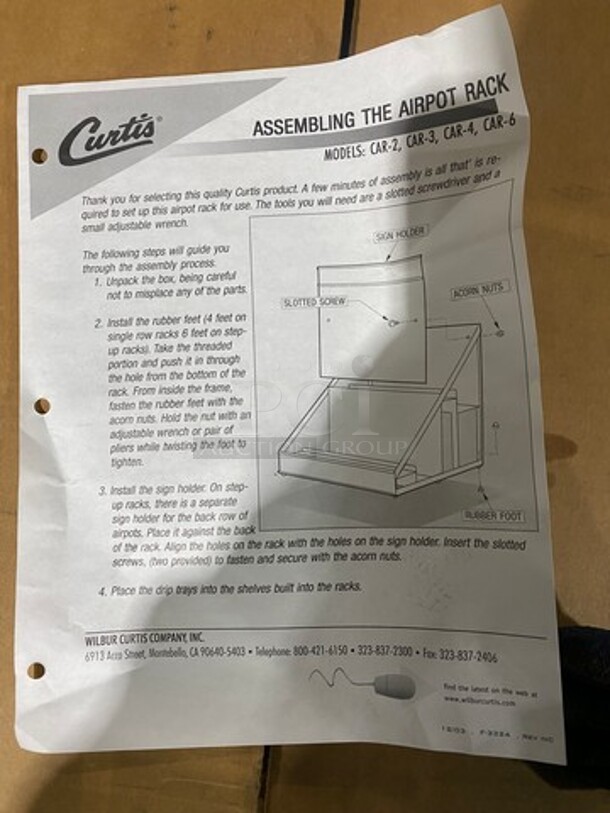 NEW! IN THE BOX! Curtis Airpot Rack! - Image 2 of 6